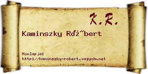 Kaminszky Róbert névjegykártya