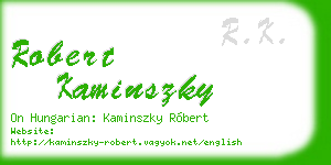 robert kaminszky business card